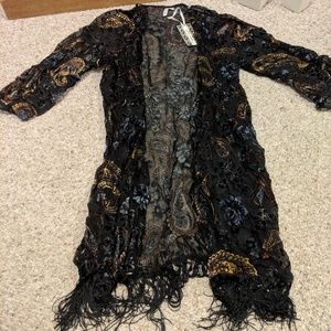 BNWT Boho Kimino • Fringe